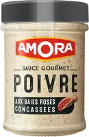 Amora Sauce Gourmet Poivre aux Baies Roses Concassées 188g