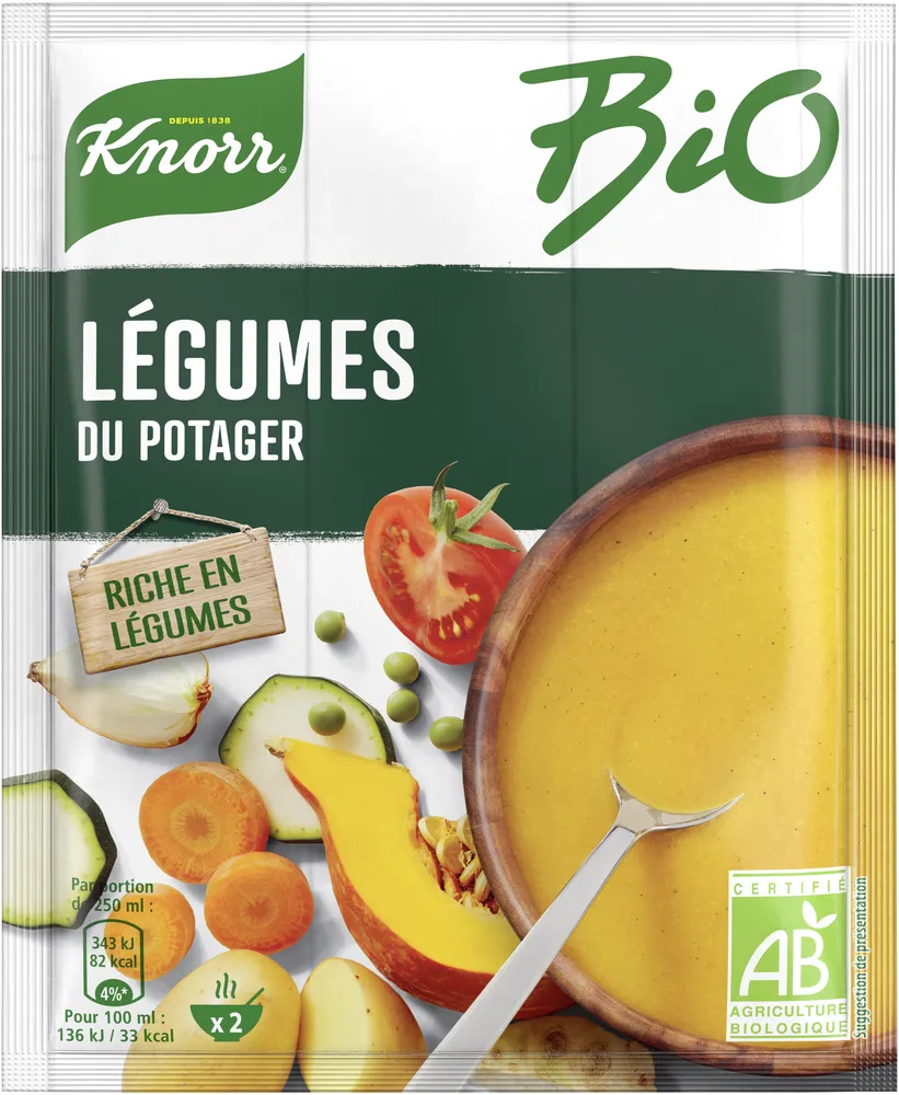 Knorr Soupe Déshydratée Bio Légumes du Potager 49g