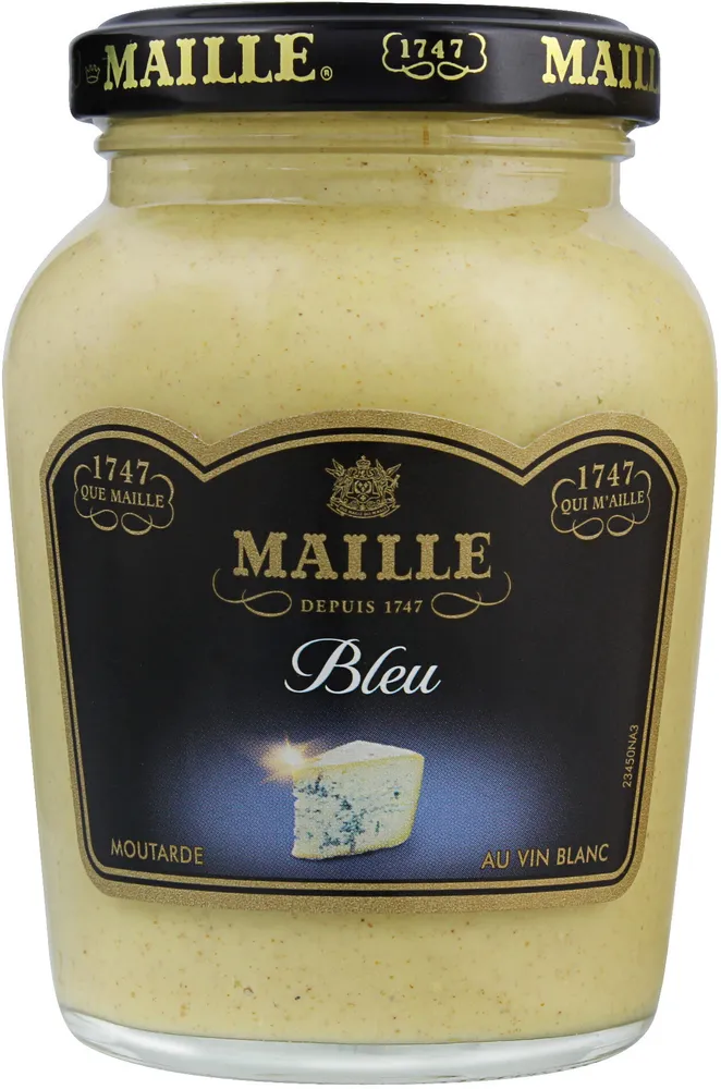 Maille Moutarde au Bleu