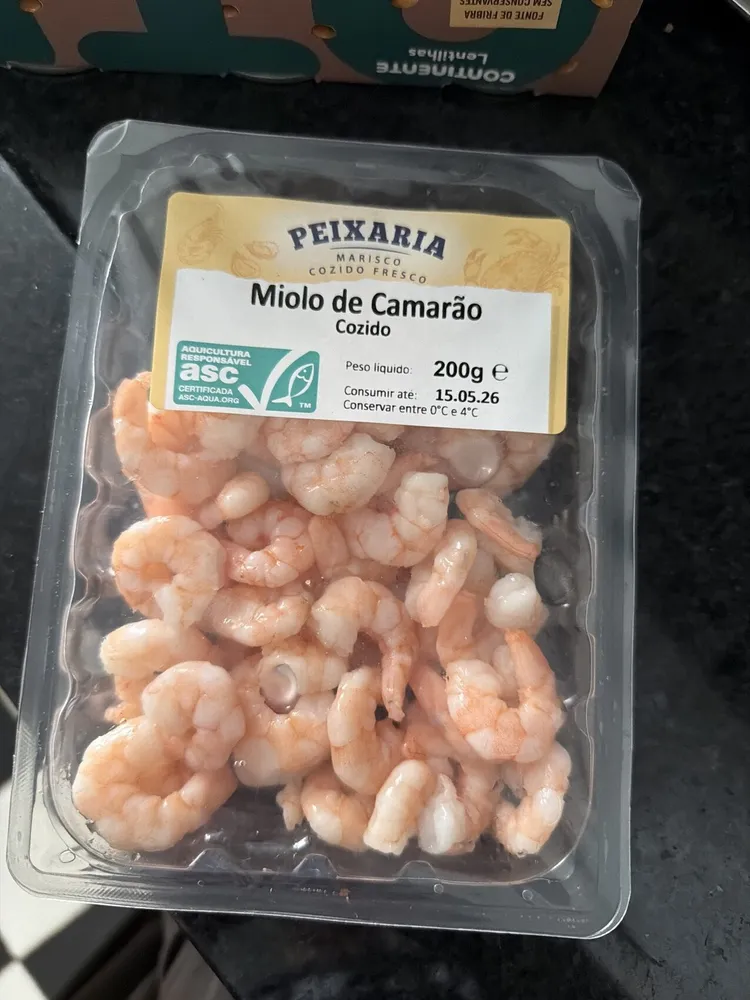 Miolo de camarão