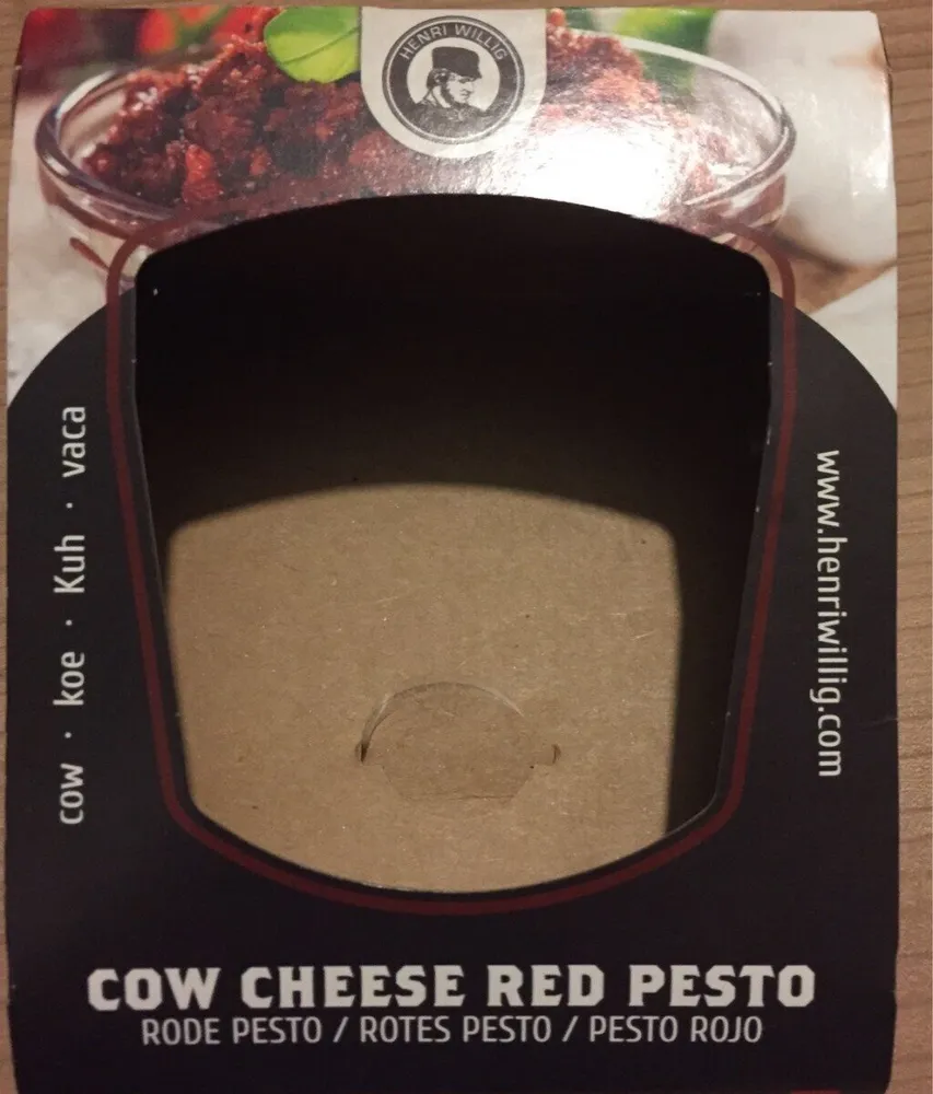 Cow cheese red pesto