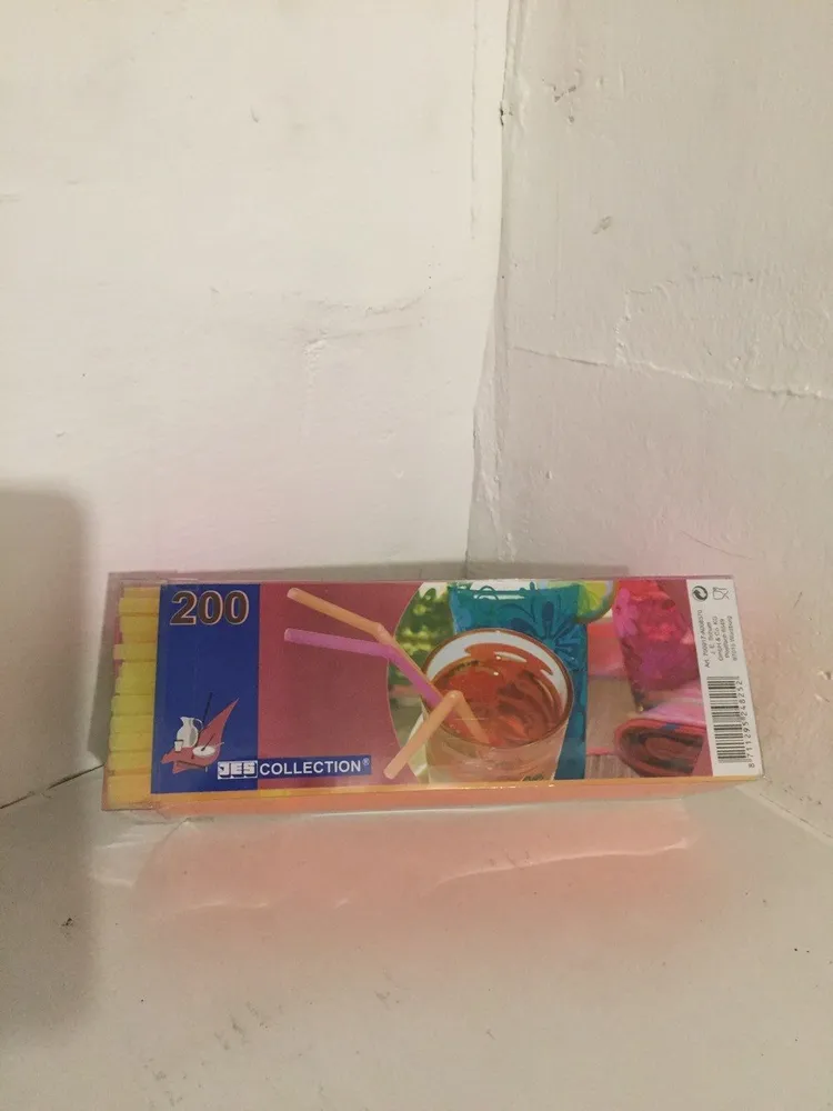 200 Trinkhalme 21cm Mit Knick