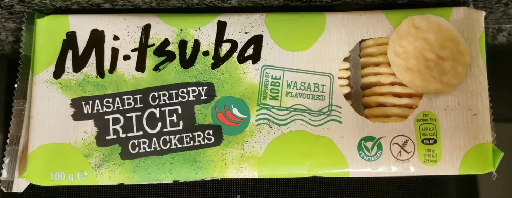 Wasabi crispy rice crackers
