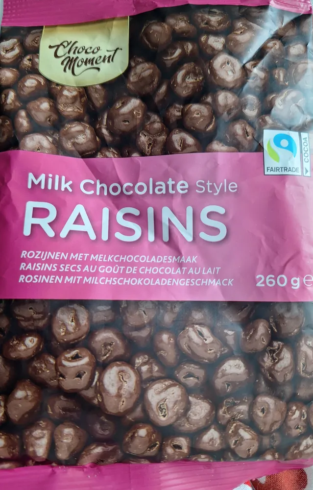 Milk Chocolate Style Raisins
