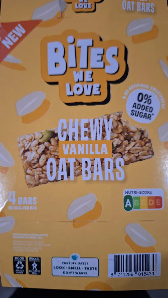 Chewy Vanilla Oat Bars