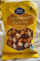 Chocolate corn snack mix