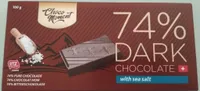 74% chocolat noir avec 0,5 % sel de mer