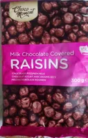 Milk chocolate covered raisins