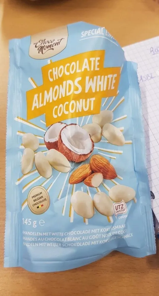 Chocolate almonds white coconut