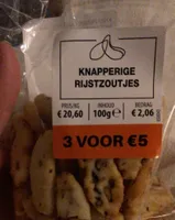 Knapperige rijstzoutjes met sojabonen