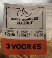 Rijst rondjes zeezout