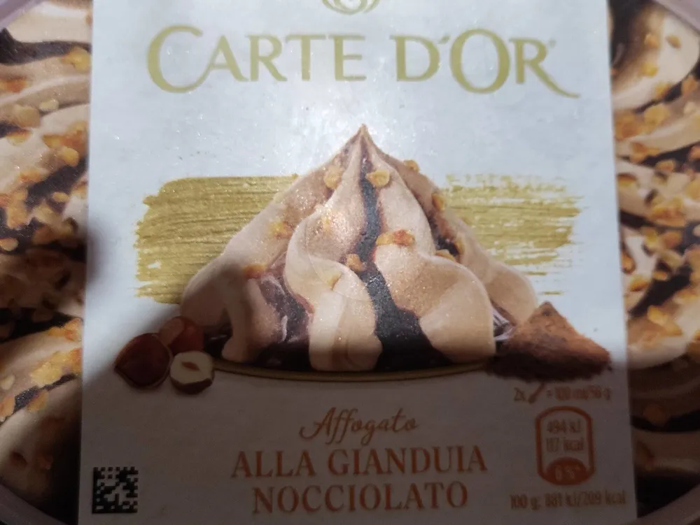 Affogato alla gianduia nocciolato