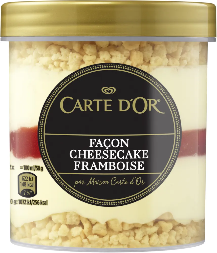 Carte D'or Glace en Pot Framboise Cheesecake