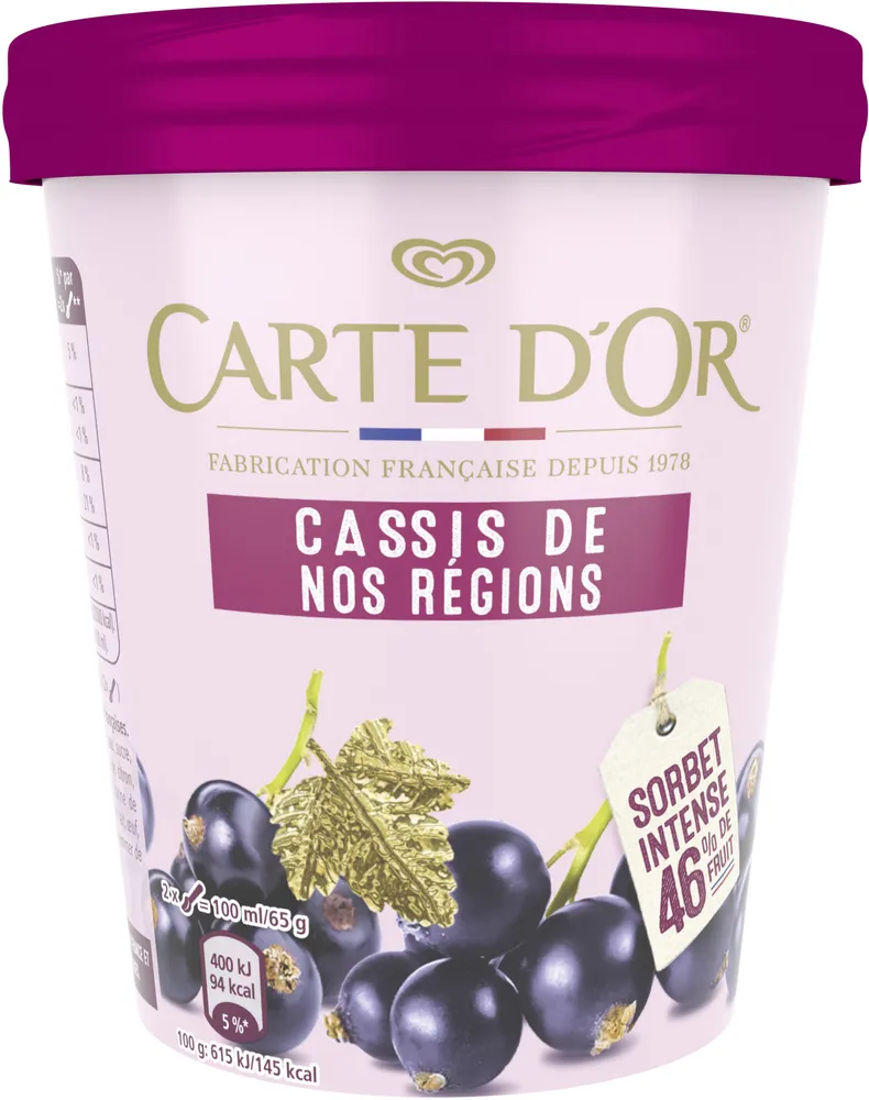 Carte D'or Pot Sorbet Intense Cassis 450ml