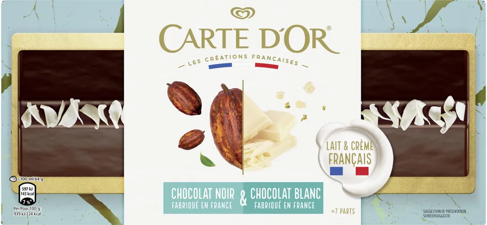 Carte D'Or Bûche Glacée 2 Chocolats 700ml