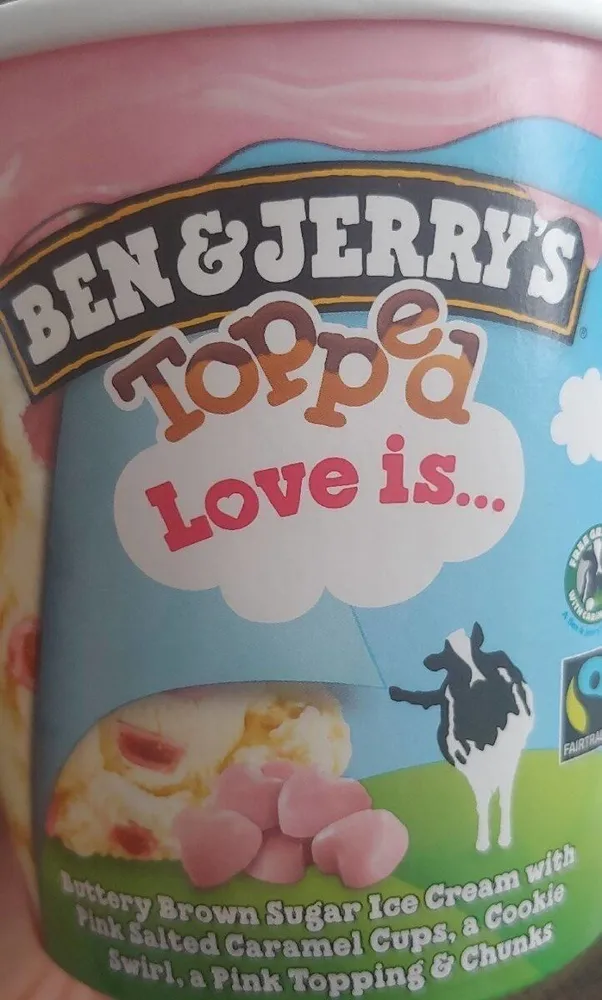 Ben & Jerry's Glace Pot Topped Love is