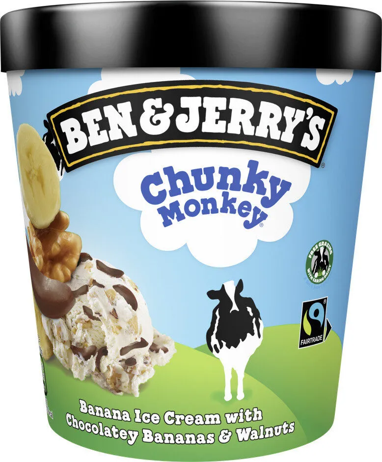 Ben & Jerry's Crème Glacée en Pot Chunky Monkey 465ml