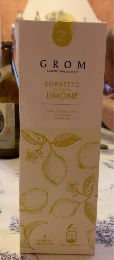 Sorbetto su stecco limone