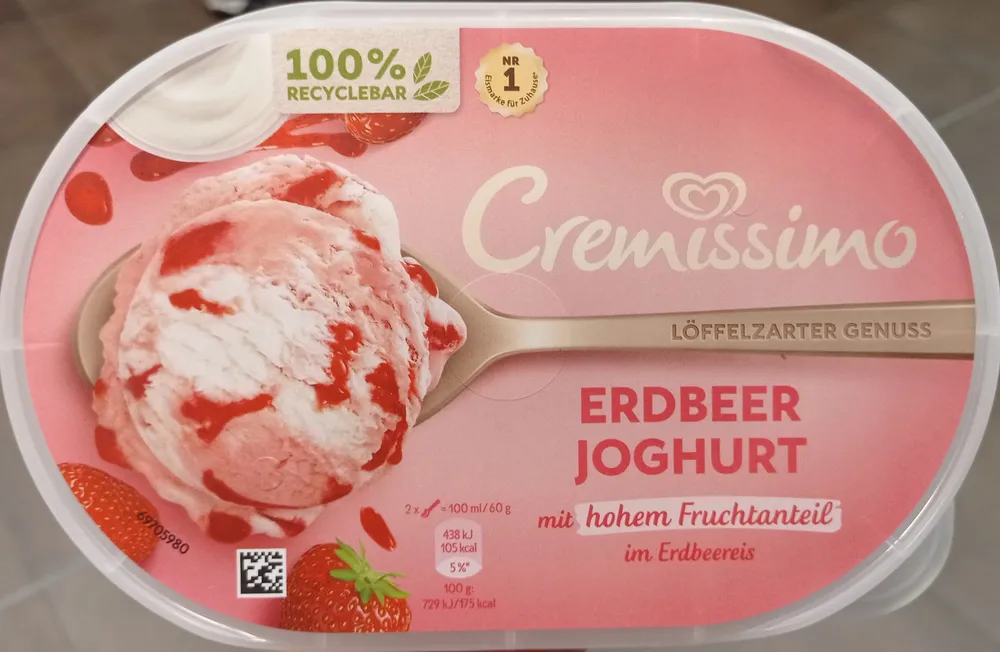 Eis Erdbeer-Joghurt