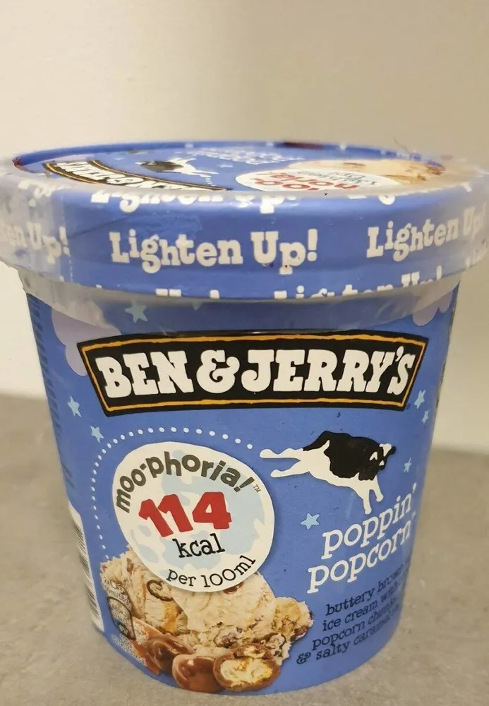 Ben & Jerry's Moophoria Glace en Pot Poopin Popcorn 465ml