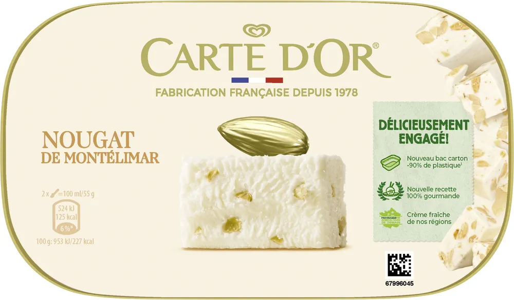 CARTE D'OR Glace Crème Glacée Nougat 900ml