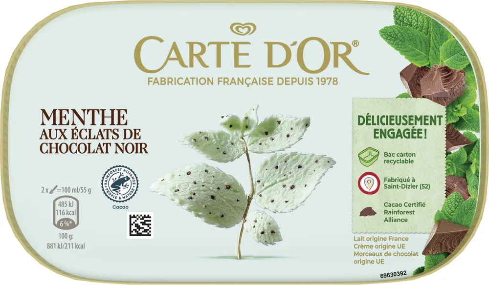 Carte D'or Glace Crème Glacée Menthe 900ml
