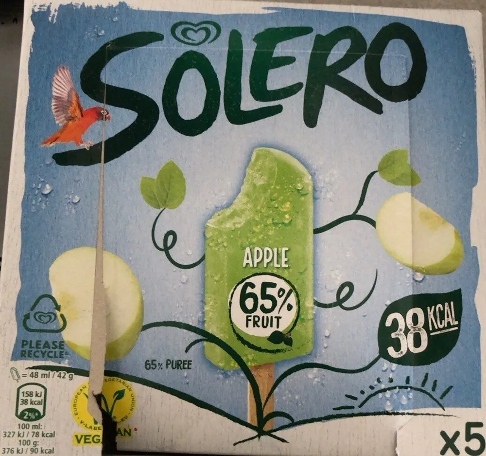 Solero ghiacciolo alla mela