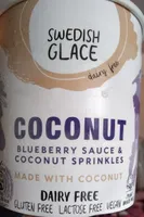 Coconut with Blueberry sauce Dairy Free Ice Cream