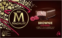 Magnum Barre Glacée Brownie Framboise x4 200ml