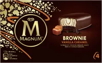 Magnum Barre Glacée Brownie Vanille Caramel x4 200ml