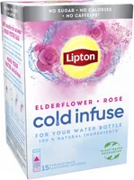 Lipton Infuse à Froid Fleur de Sureau Rose 15 Sachets Pyramid