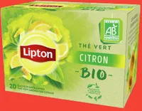 Lipton Thé Vert Bio Citron 20 sachets