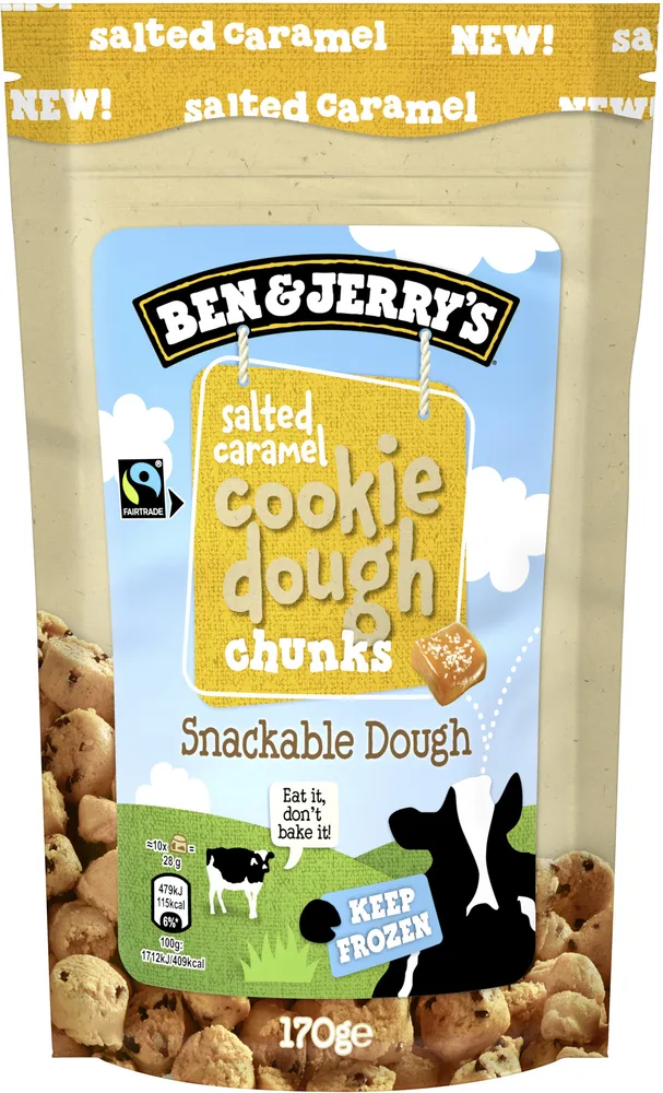 Ben & Jerry's Dessert Glacé Salted Caramel Cookie Dough Chunks 170g