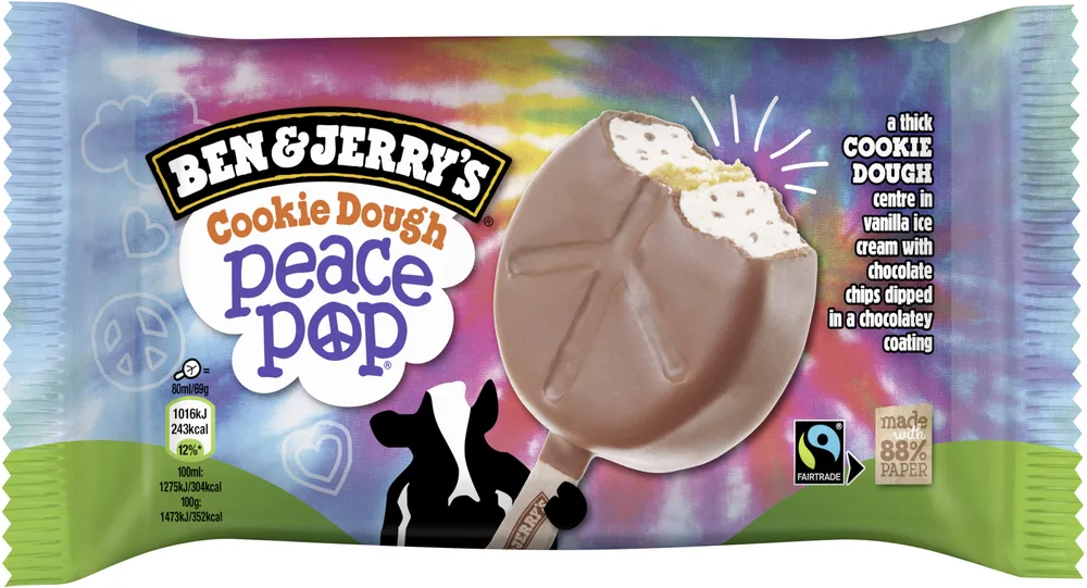 Cookie dough peace pop