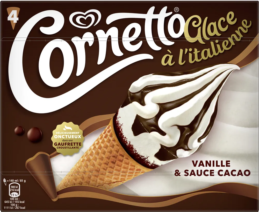 Cornetto Glace à l'Italienne Vanille & Cacao