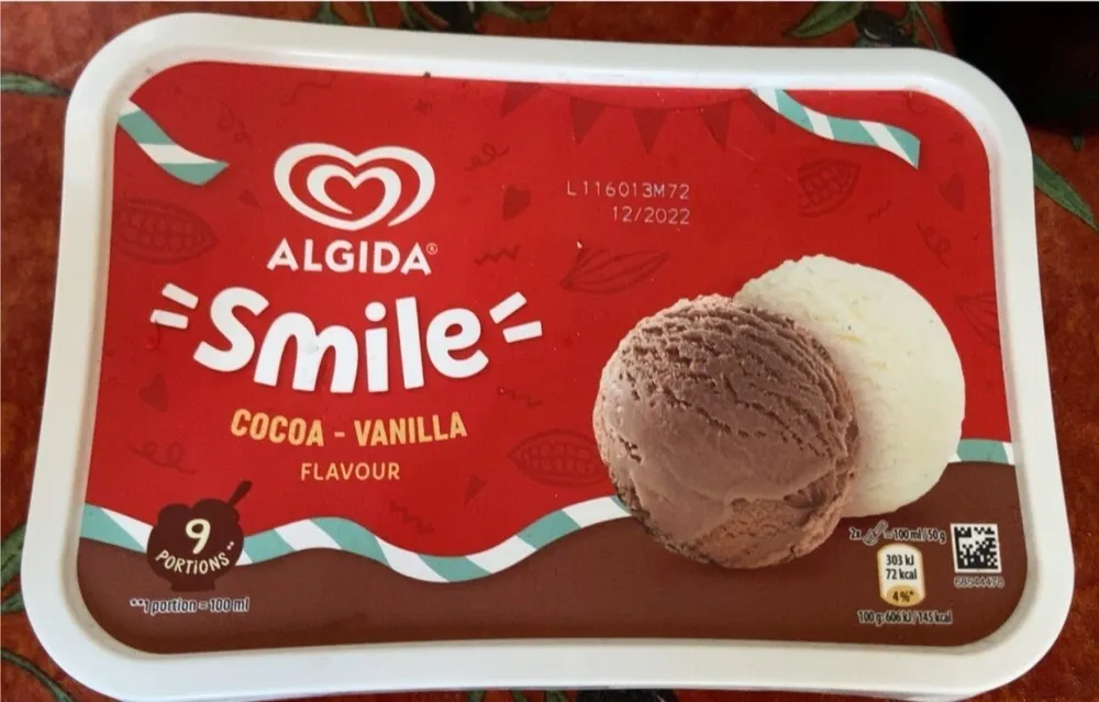 Glace smile chocolat vanille