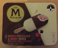 Magnum Glace Bâtonnet Chocolat Blanc & Fruits Rouges Remix 4x85ml
