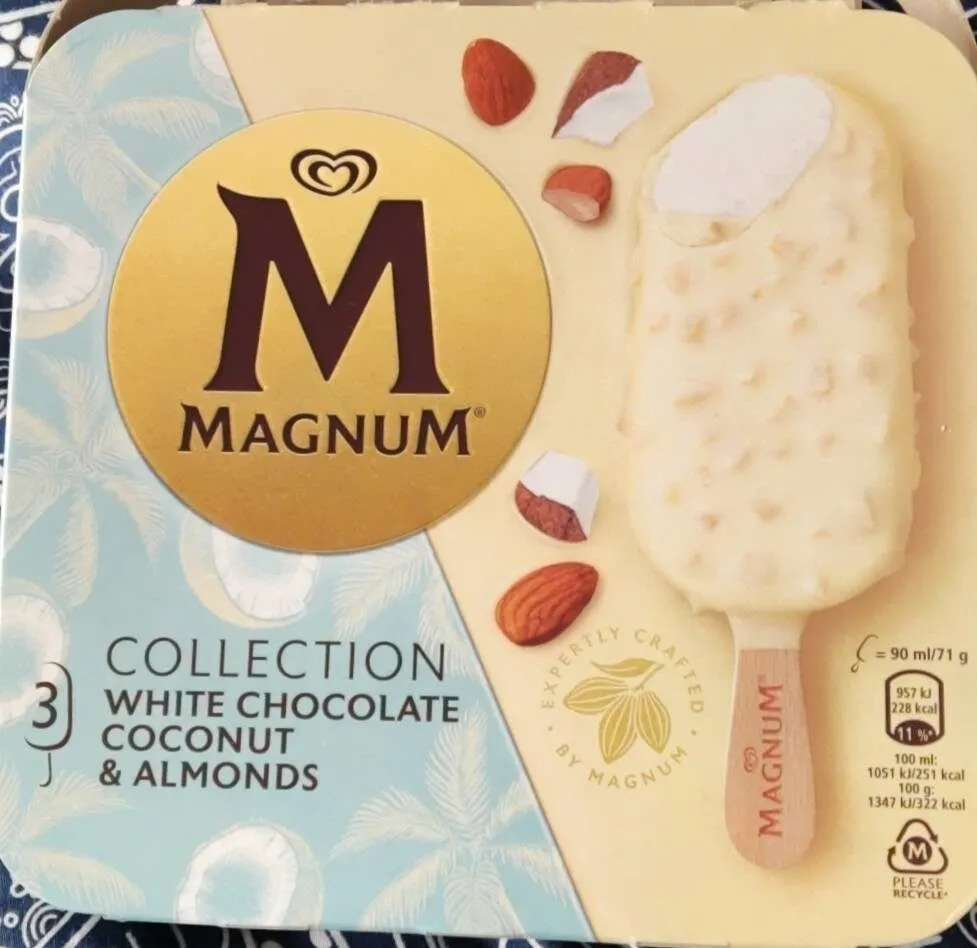 Magnum white chocolate coconut & almonds