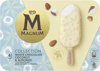 Glace Bâtonnet Chocolat blanc, Noix de coco & Amande 4x90ml