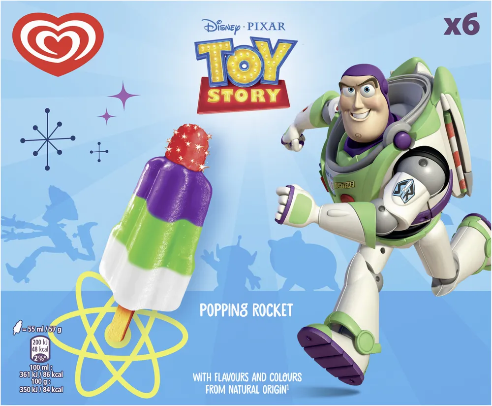 Max Disney Glace Bâtonnet Enfant Buzz l'Éclair 6x55ml