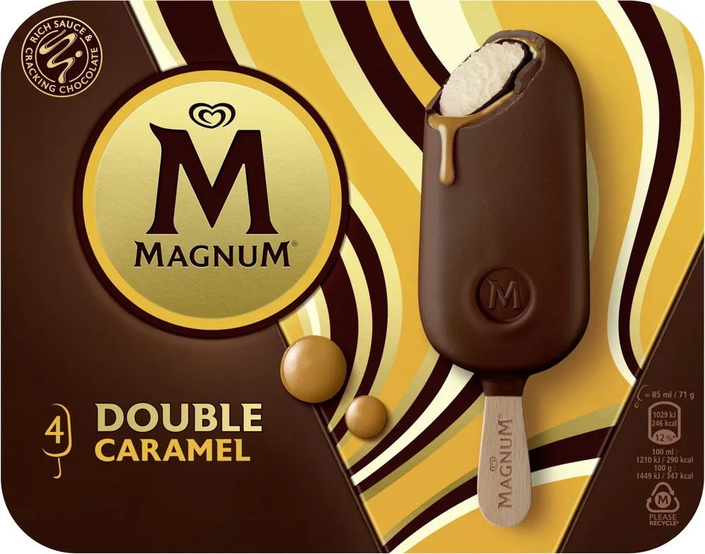 Magnum Glace Bâtonnet Deluxe Caramel 4x85ml