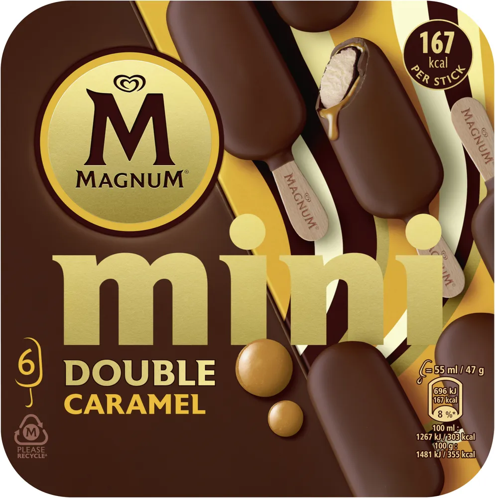 Magnum Glace Bâtonnet Mini Deluxe Caramel 6x55ml