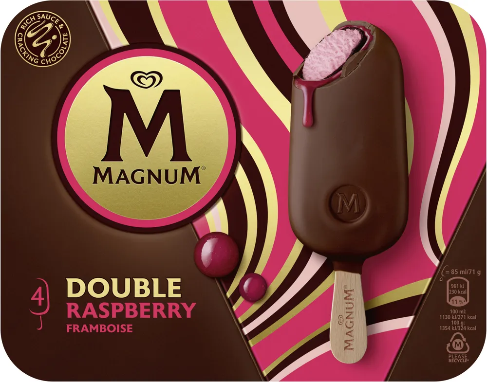 Magnum Glace Bâtonnet Deluxe Framboise 4x85ml
