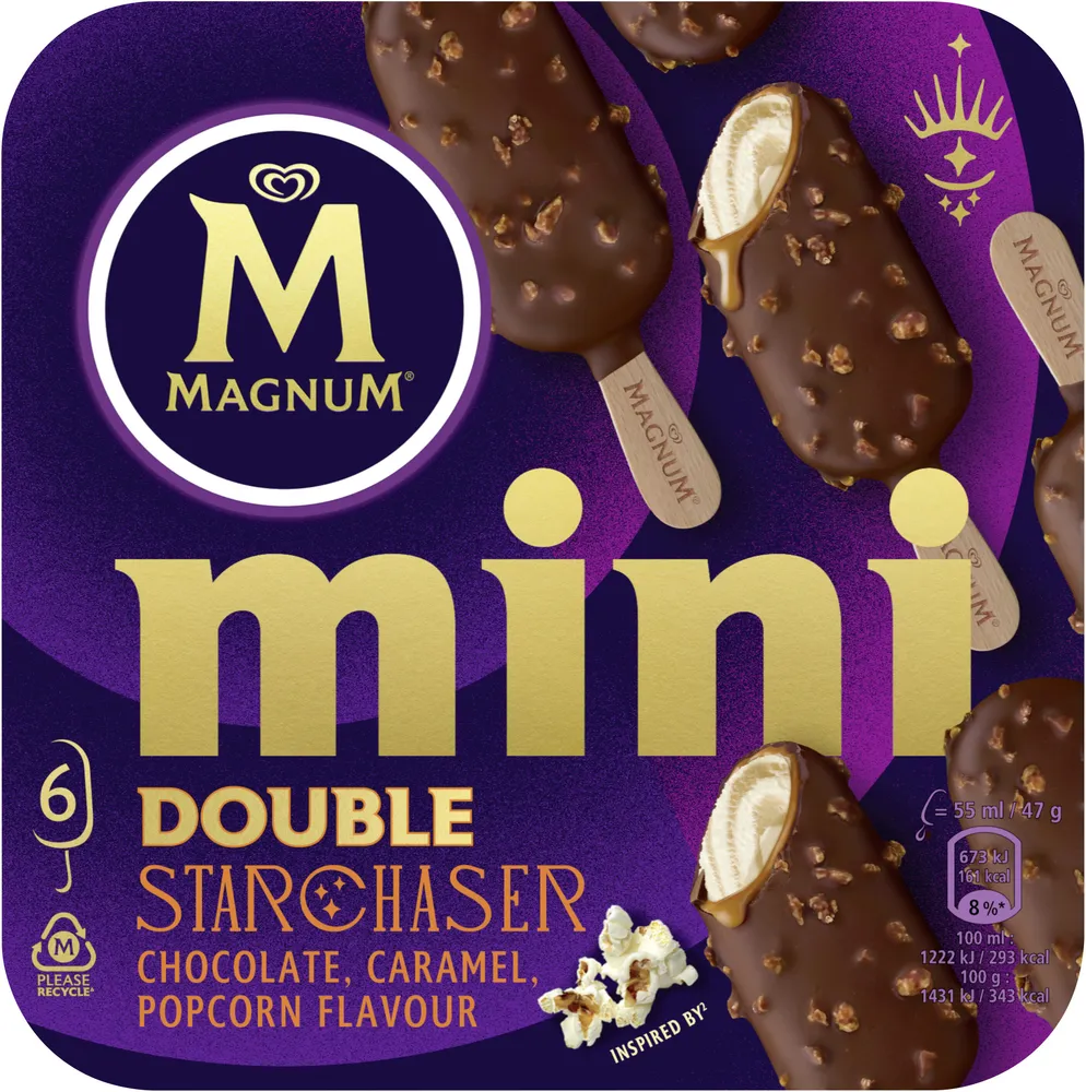 Magnum Glace Bâtonnet Mini parfum Popcorn Double Starchaser 6x55ml