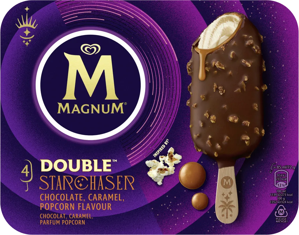 Double Starchaser Chocolate, Caramel parfum popcorn