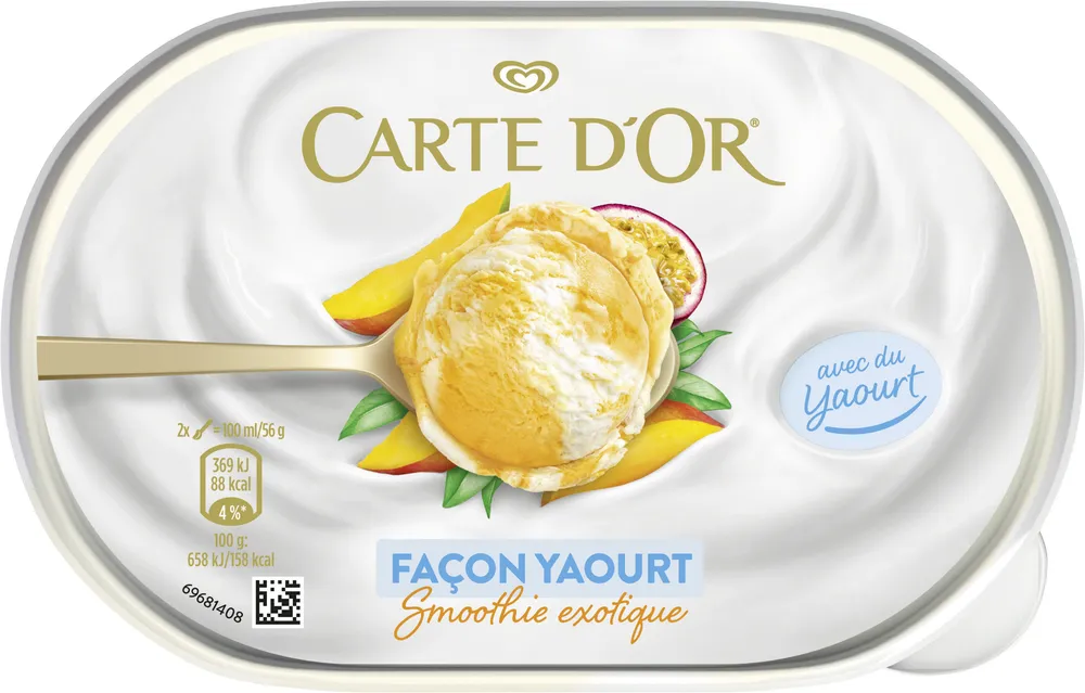Carte D'Or Glace Façon Yaourt Smoothie Exotique 850ml