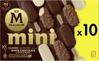 Magnum Glace Bâtonnet Mini Classic, Amande & Chocolat Blanc 10x55ml