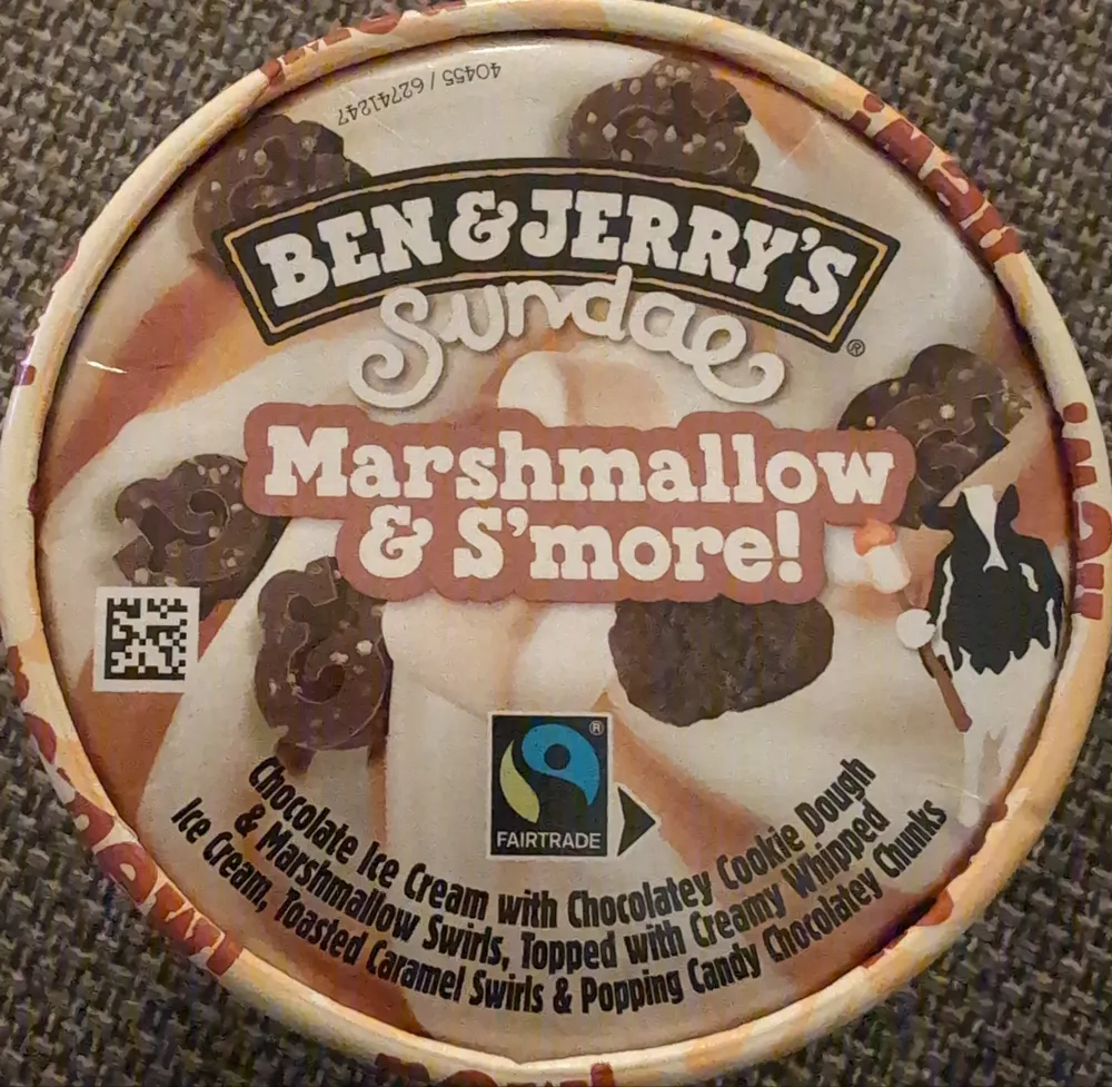 Ben & Jerry's Glace en Pot Sundae Marshmallow & S'more 427ml