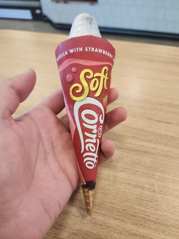 Vanilla With Strawberry Sauce