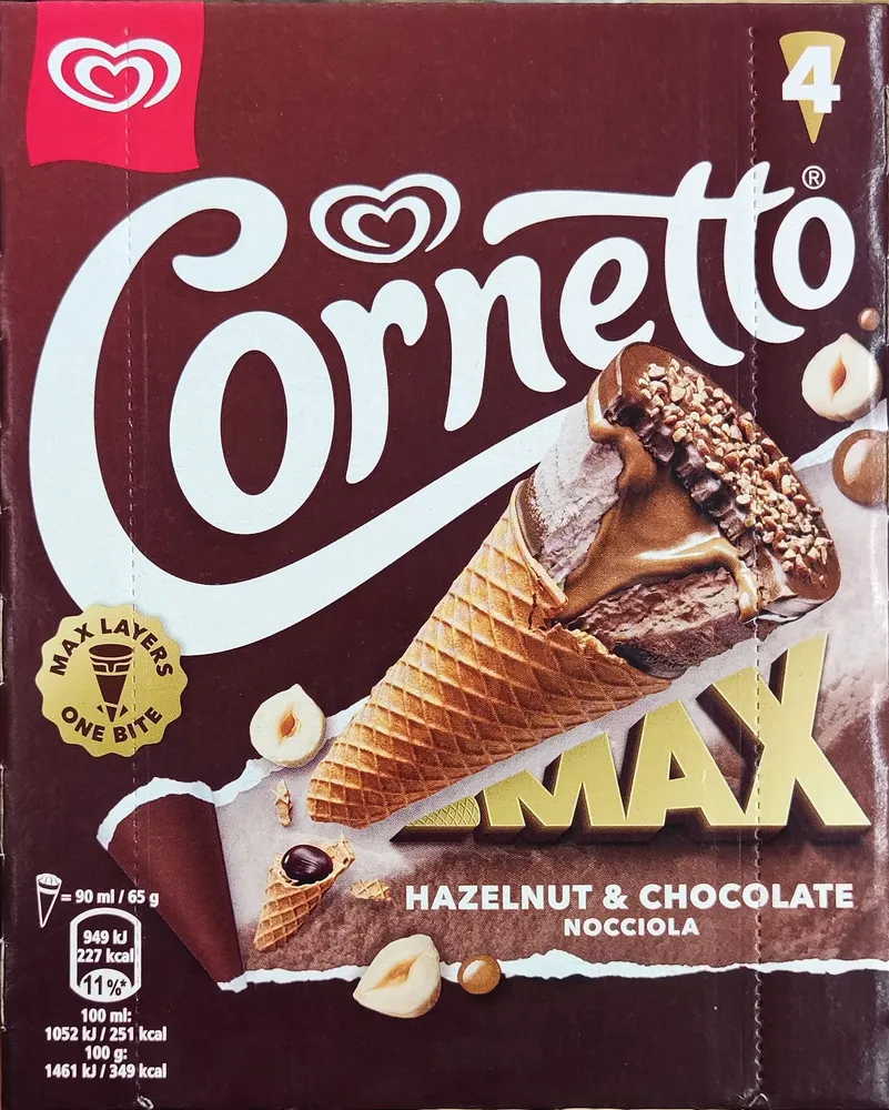 Cornetto Max - Haselnuss & Schokolade